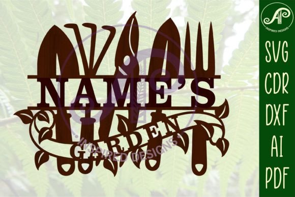 Download Garden Tools Name Sign SVG Cut File - Garden tools Collection