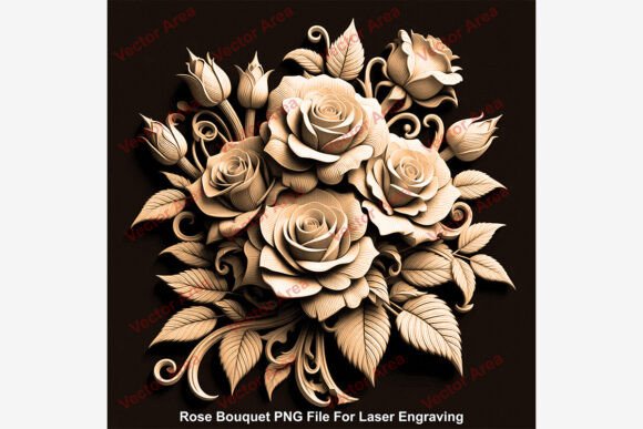 Download Rose Bouquet Laser Engraving File, PNG - Laser engraving file Collection