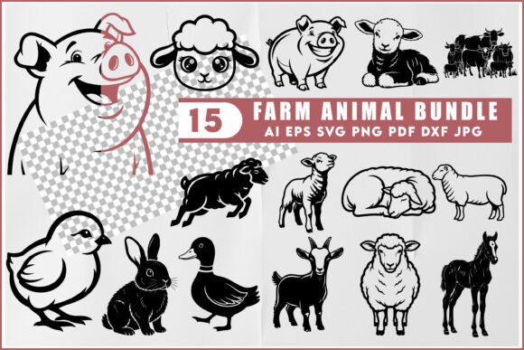 Download Farm Animal SVG Bundle Set - Animal svg Collection