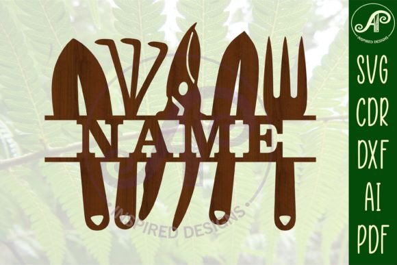Download Garden Tools Name Sign SVG Cut File - Garden tools Collection