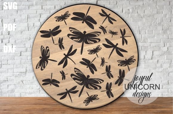 Download Dragonfly Round Laser Engraving File - Premium Resources