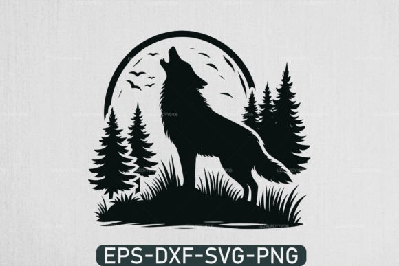 Download Wolf Howling Svg, Forest Svg Animal Svg - Animal svg Collection