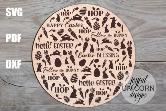 Download Easter Round Board Laser Engraving File - Premium Resources